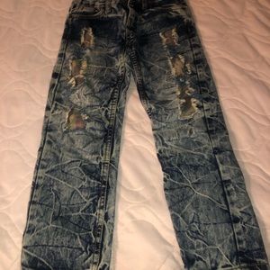 EVOULUTION Camouflage under cover Ripped Jeans.